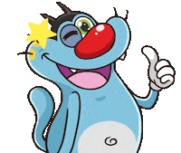 Great Job Yes Sticker by Oggy and the Cockroaches