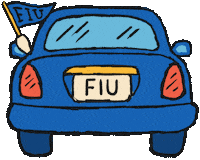Moving In Road Trip Sticker by Florida International University