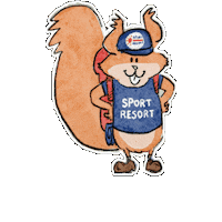 Happy Squirrel Sticker by Sport Resort Fiesch