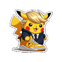 Trump Sneakers Sticker by Patrick Widen