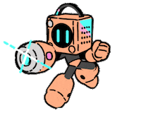 Space Robot Sticker by bryson mcbee