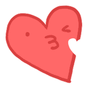 Eledraws love heart kiss smiley Sticker