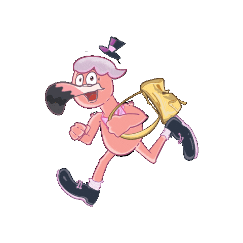 Flamingo Edgar Sticker by Nefiks