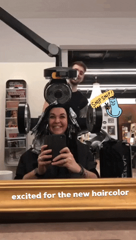 coiffeurvogl hairdresser highlights haircolor foilyage GIF