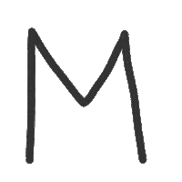 M Black Sticker