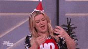 KellyClarksonShow christmas drink cheers holiday GIF