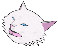 White Cat Sticker by Jasi