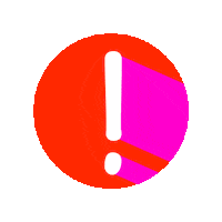 Pink Warning Sticker