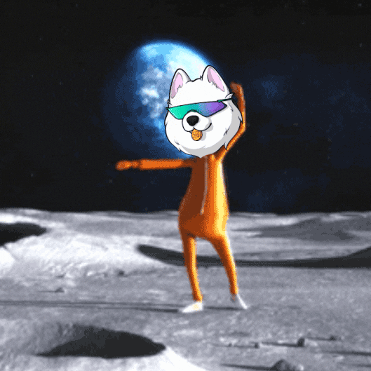 Samoyedcoin giphyupload dance crypto moon GIF