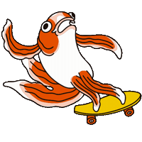 Fish Skate Sticker
