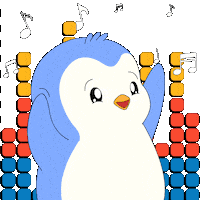 Happy Turn It Up Sticker by Pudgy Penguins