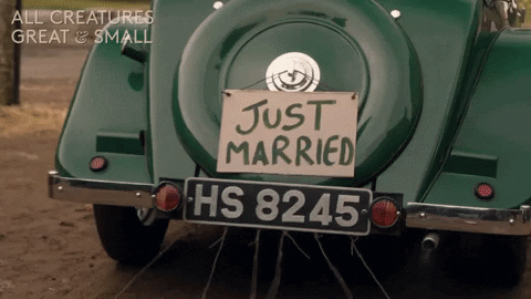 Just Married Love GIF by All Creatures Great And Small