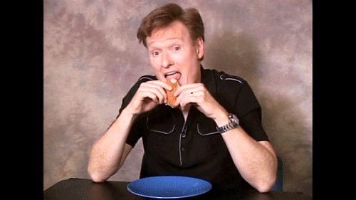 conan obrien eating GIF by Team Coco