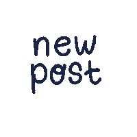 New Post Navy Blue Sticker