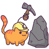 Cat Working Sticker by Castaways