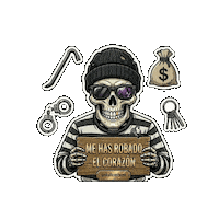 Skullcostume meme skull corazon calavera Sticker