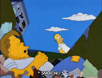 homer simpson sleeping GIF