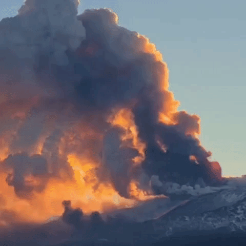 Mount Etna Spews Lava and Ash Into Sicily Sky