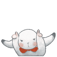 koanneko swipe up up point bunny Sticker