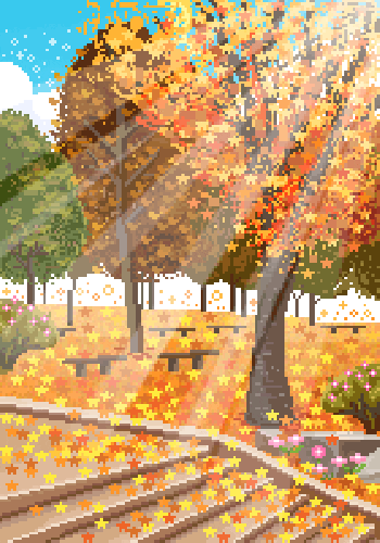 Pixel Fall GIF