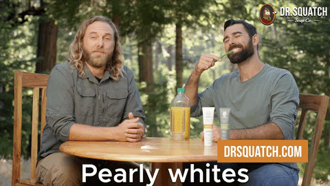 White Teeth Smile GIF by DrSquatchSoapCo
