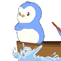 Penguin Boat Sticker by Pudgy Penguins