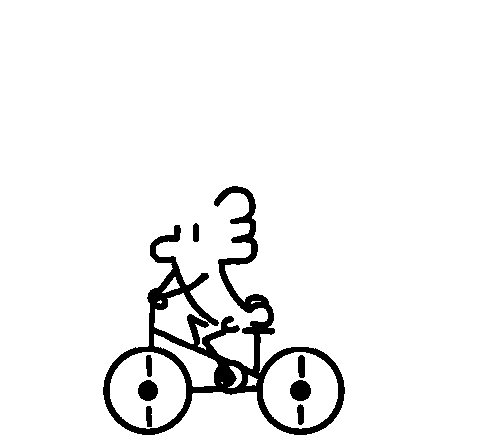 Animation Bike Sticker