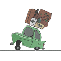Cartoon Driving Sticker