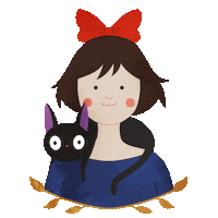 Black Cat Sticker by Perecz Annabella