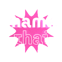 Mamathai love food pink mama Sticker
