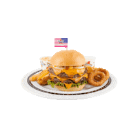 Memphis_fr food burger memphis cheeseburger Sticker