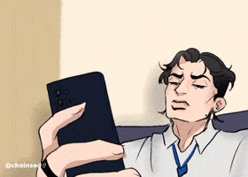 chainsed confused phone oc daniel GIF