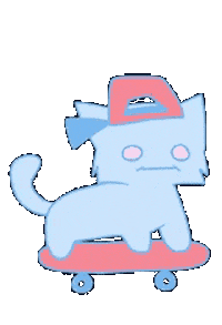 theradboi cat cool cat kick flip theradboi Sticker