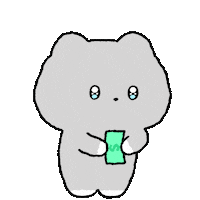 buza_super cat money thanks thankyou Sticker