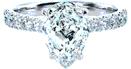 Pear Platinum Sticker by ELIZZA Fine Jewellery