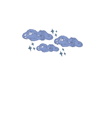 cchloetownsend blue stars rain purple Sticker