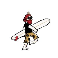 Dariogenuardi_illustrations happy summer vibes walking Sticker