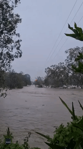 Power Line Explodes During Severe Weather in New South Wales