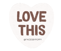 Heart Love Sticker by FACES BY POPPY