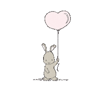 Ranaez love heart pink rabbit Sticker
