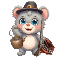 Teddy Bears Thanksgiving Sticker