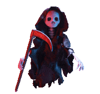 Flying Grim Reaper Sticker by Trent Shy