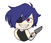 Starry_leon evil knife krazy krazykaito Sticker