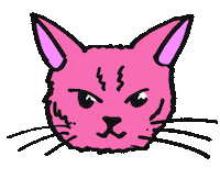 Cat Yawn Sticker by Shing02