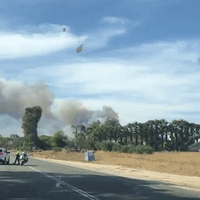 Smoke From Bushfire Fills Sky North of Perth
