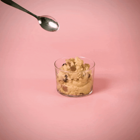 Spooning giphygifmaker dessert cookiedough spooning GIF