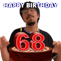 68 Birthday Sticker