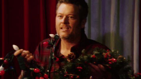 blake shelton christmas GIF by Gwen Stefani