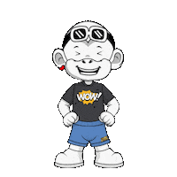 White Monkey Wow Sticker by Zhot