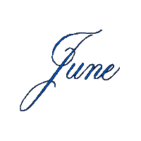 Calligraphy June Sticker by Gazing Through Glass